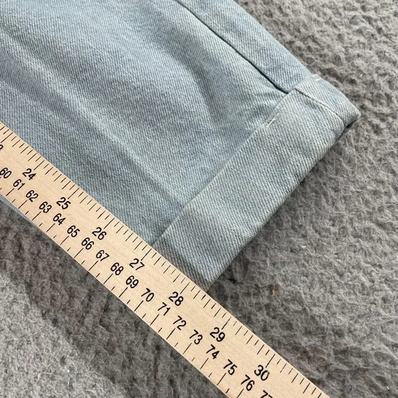 Vintage 70s Womens Pleated Jeans Suspender High Waist Fits 26x28 USA RARE *Read - Picture 6 of 15